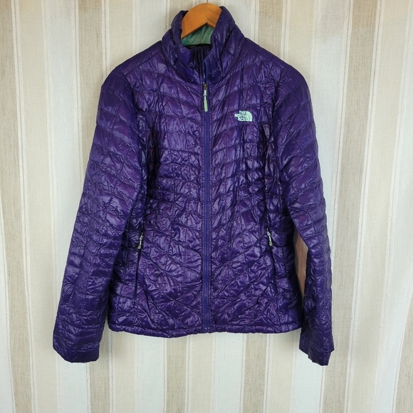 The North Face Thermoball Quilted Jacket‎ Coat Purple Size Small - Picture 1 of 9